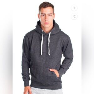 BRAND NEW WITH TAGS: Fleece Factory Men’s Hooded Sweatshirt (Charcoal) SIZE XL